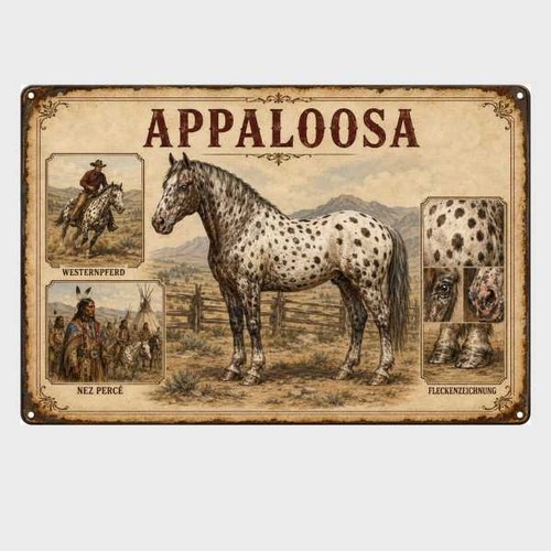 Blechschild appaloosa pferd - blechschild,